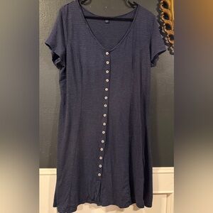 95 - American Eagle Striped stretchy Navy Blue Mini Dress